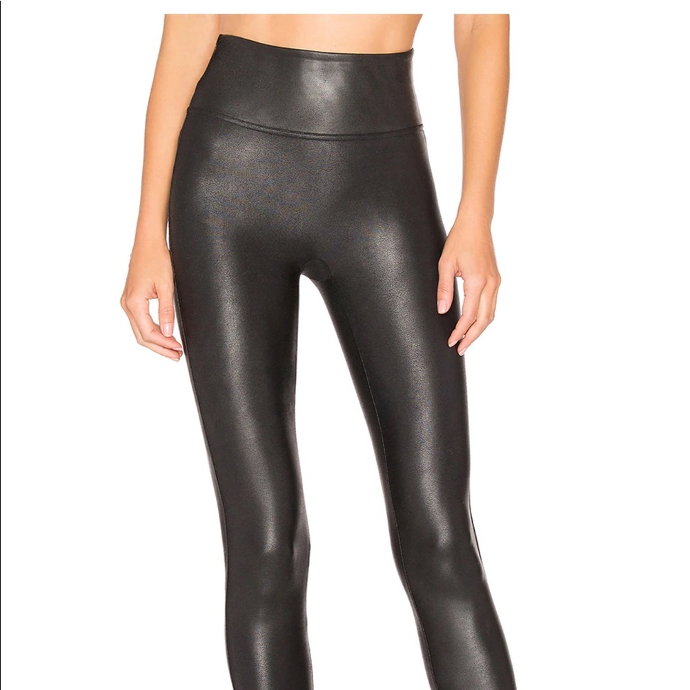 Spanx Nordstrom Anniversary Sale Leather Look Leggings Size Medium 🥵